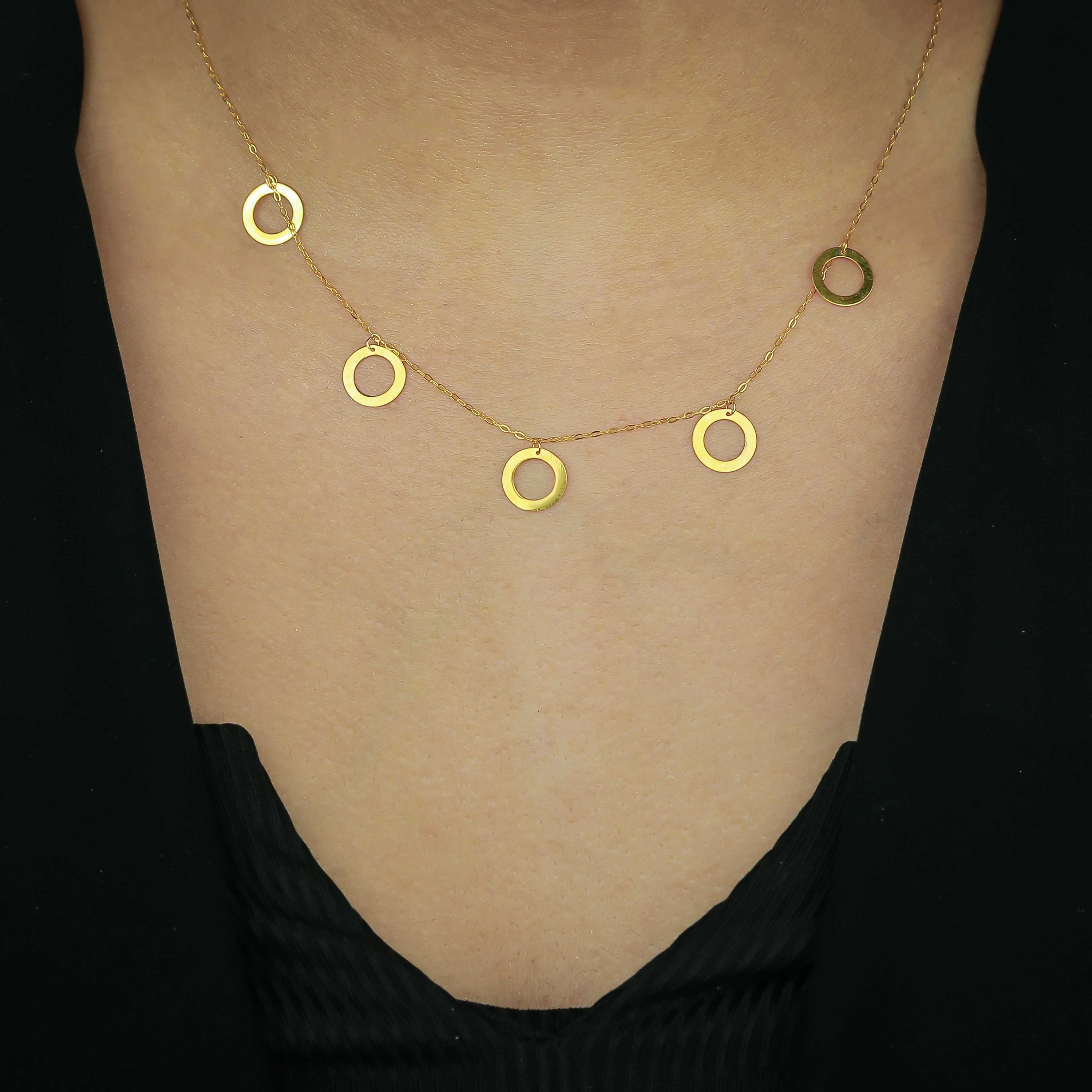 21 karat gold choker, Italian made - (H-0503)